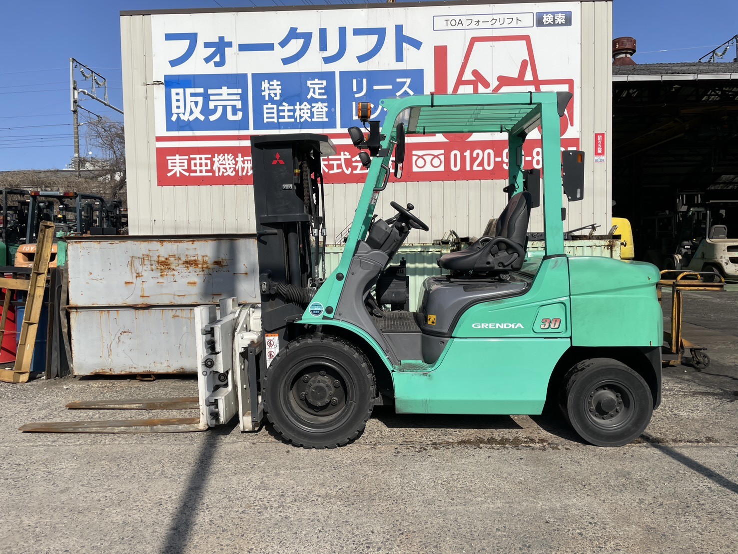 三菱ロジスネクスト　FDE30T　回転フォーククランプ